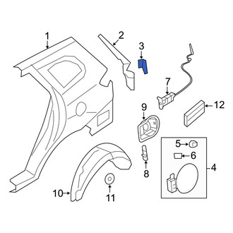 Hyundai OE - Rear Right Quarter Panel Extension Bracket