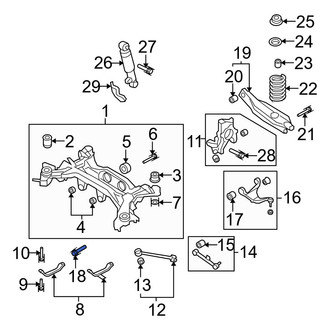 Hyundai OE - Rear Alignment Camber Adjusting Eccentric Bolt
