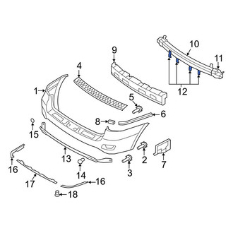 Hyundai OE - Rear Bumper Cover Bracket