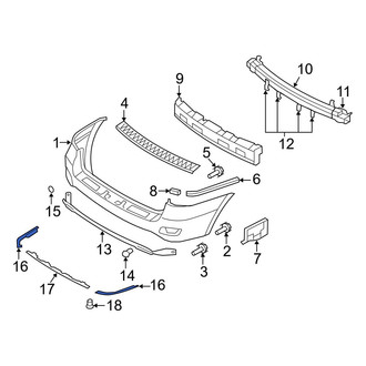 Hyundai OE - Rear Left Lower Outer Bumper Protection Pad