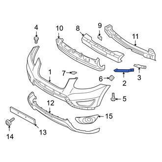 Hyundai OE - Front Left Bumper Cover Support Rail