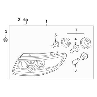 Hyundai OE - Front Lamps - Headlamp Components