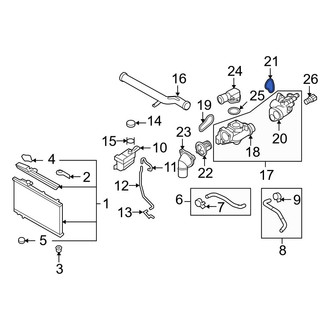 Hyundai OE - Right Engine Coolant Thermostat Housing Gasket