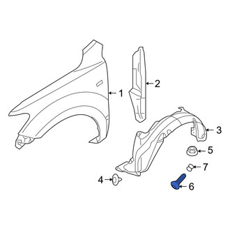 Hyundai OE - Outer Bumper Cover Screw