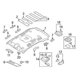 Hyundai OE - Roof - Interior Trim (W/O Sunroof)