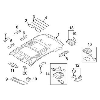 Hyundai OE - Roof - Interior Trim (With Sunroof)