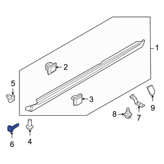 Hyundai OE - License Plate Bracket Screw