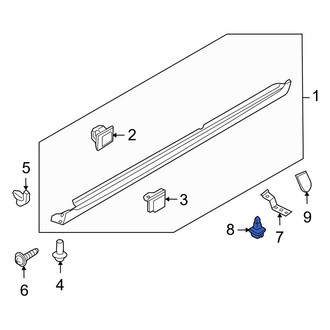 Hyundai OE - Rocker Panel Molding Clip