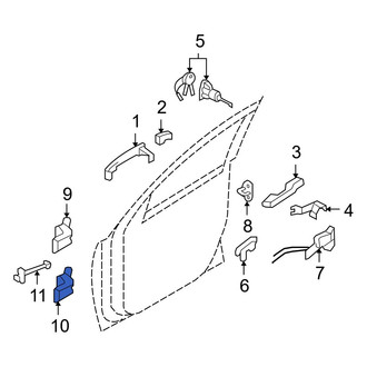 Hyundai OE - Front Left Upper Door Hinge