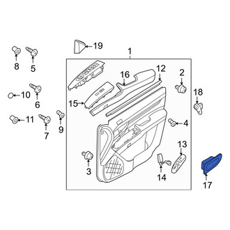 Hyundai OE - Front Left Interior Door Handle Trim