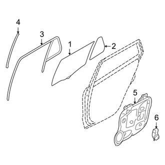 Hyundai OE - Rear Door - Glass & Hardware