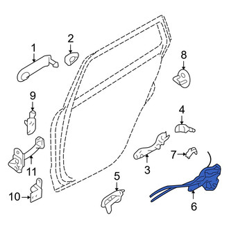 Hyundai OE - Rear Left Door Latch Assembly