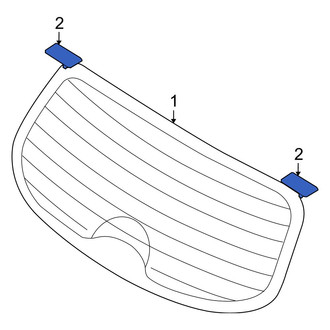 Hyundai OE - Back Glass Spacer