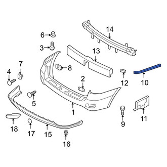 Hyundai OE - Rear Left Bumper Cover Bracket