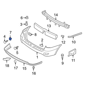 Hyundai OE - License Plate Light Assembly Clip