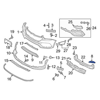 Hyundai OE - Front Left Bumper Cover Stay