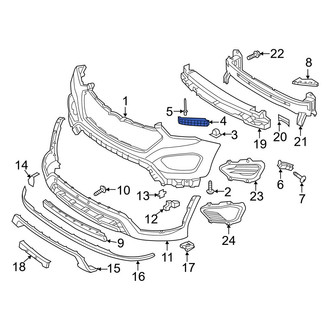 Hyundai OE - Front Right Bumper Cover Support Rail