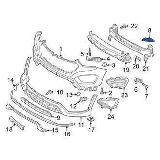 Hyundai OE - Front Left Bumper Cover Stay