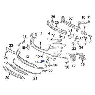 Hyundai OE - Left Lower Bumper Cover Bracket