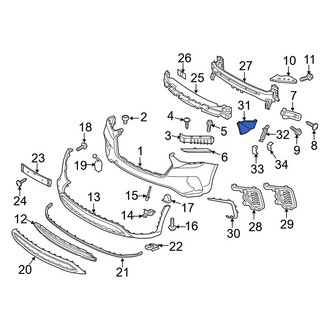 Hyundai OE - Front Right Inner Radiator Support Air Duct