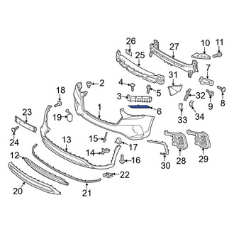 Hyundai OE - Left Bumper Cover Cap