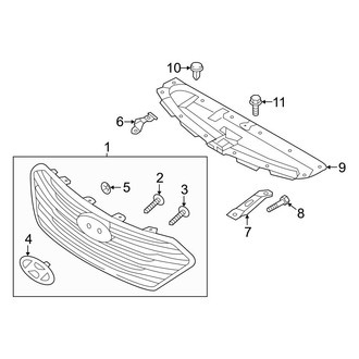 Hyundai OE - Front Bumper & Grille - Grille & Components