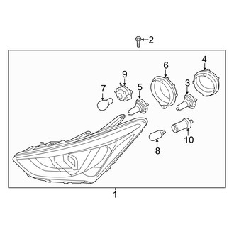 Hyundai OE - Front Lamps - Headlamp Components (Halogen), (Base / 2.0T)