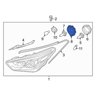 Hyundai OE - Front Headlight Bulb Cap
