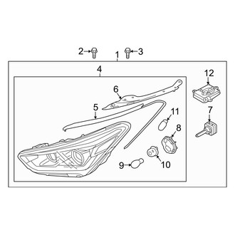 Hyundai OE - Front Lamps - Headlamp Components (With Xenon)