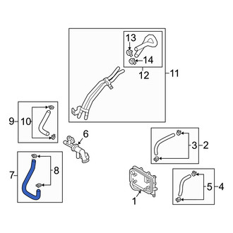 Hyundai OE - Lower Automatic Transmission Oil Cooler Hose