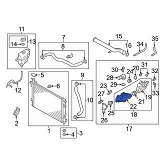 Hyundai OE - Upper Engine Coolant Thermostat Housing