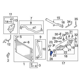Hyundai OE - Engine Coolant Outlet Flange