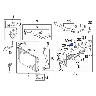 Hyundai OE - Engine Coolant Outlet Flange