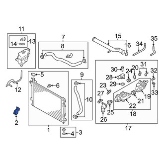 Hyundai OE - Left Radiator Mount Bracket