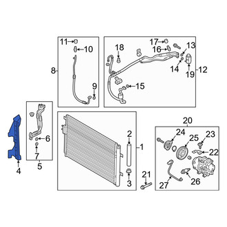 Hyundai OE - Right Radiator Support Baffle