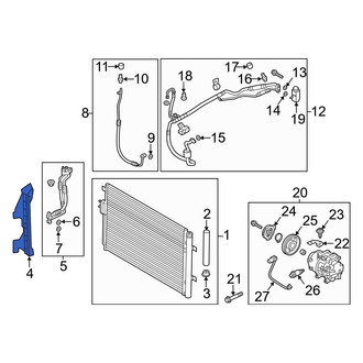 Hyundai OE - Right Radiator Support Baffle