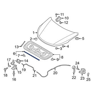 Hyundai OE - Front Hood Seal