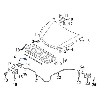Hyundai OE - Hood Seal Clip