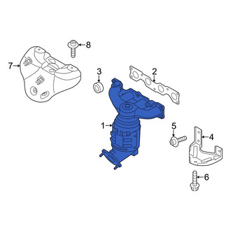 Hyundai OE - Catalytic Converter with Integrated Exhaust Manifold