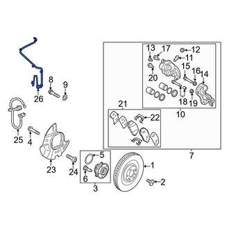 Hyundai OE - Front Right ABS Wheel Speed Sensor