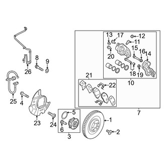Hyundai OE - Front Suspension - Brake Components (Base / 2.0T)