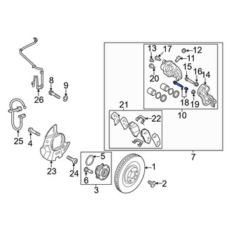 Hyundai OE - Rear Lower Disc Brake Caliper Pin