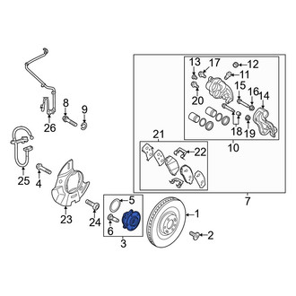 Hyundai OE - Rear Wheel Bearing and Hub Assembly