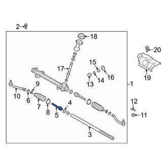 Hyundai OE - Inner Steering Tie Rod End