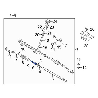 Hyundai OE - Right Outer Steering Tie Rod End