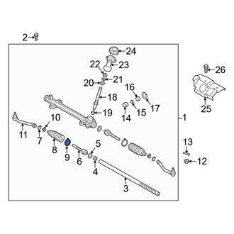 Hyundai OE - Inner Rack and Pinion Bellows Clamp