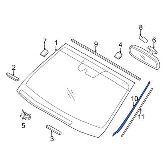Hyundai OE - Front Right Windshield Molding