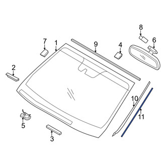 Hyundai OE - Left Windshield Molding Bracket