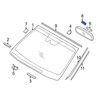 Hyundai OE - Front Interior Rear View Mirror Cover