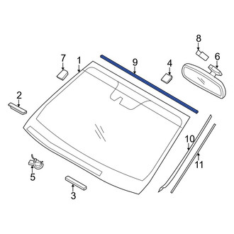 Hyundai OE - Front Upper Windshield Molding